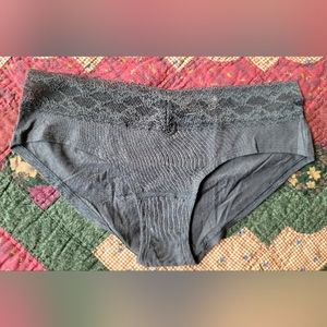 NWT Victoria's Secret low-rise hiphugger, dark gray, medium